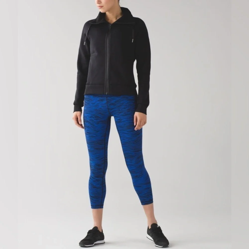 Lululemon High Times Pant Full-On Luxtreme Blue Black Zebra 4